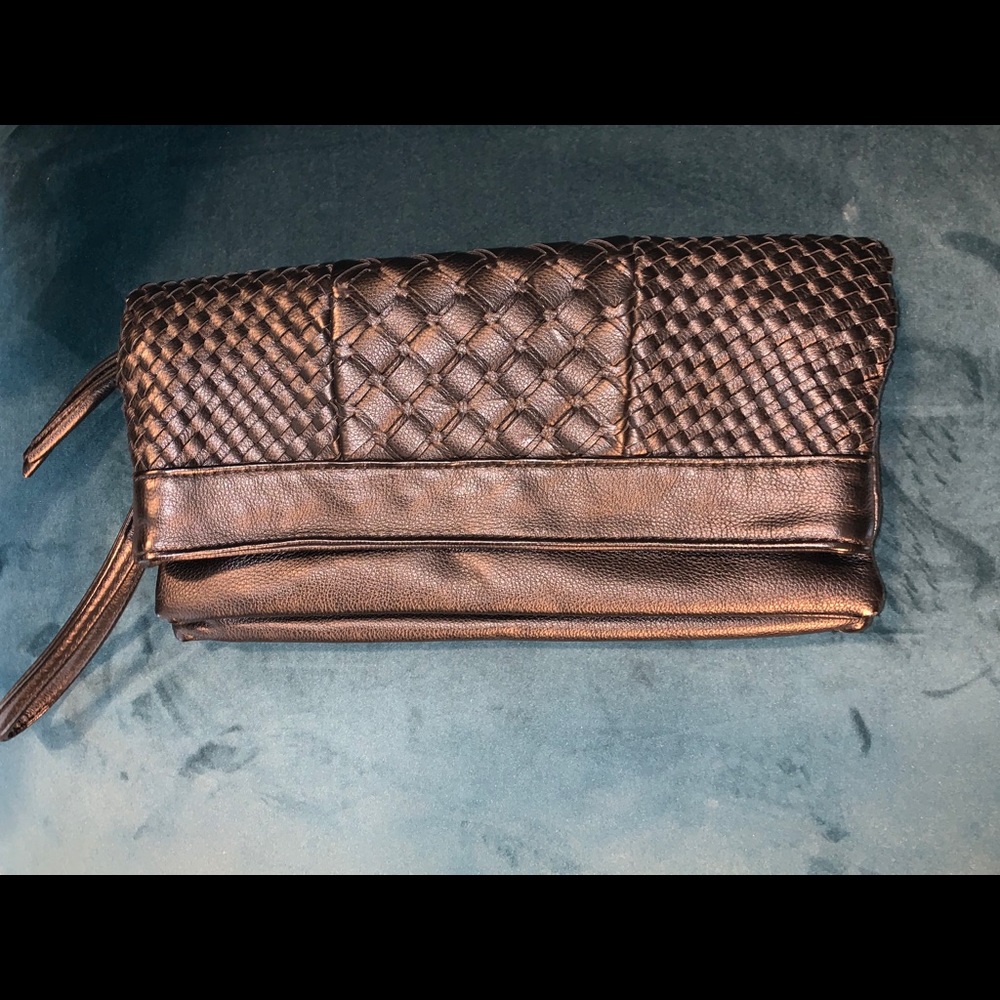 Ecote Black Faux Leather Clutch - Urban Outfitters